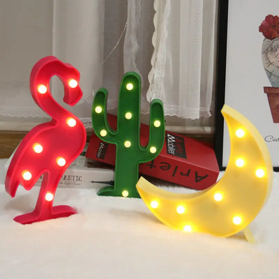 Applique murale LED flamant rose veilleuse à piles décorative