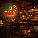 signe néon pizza olives rouge vert jaune moderne intérieur professionnel usb alimentation acrylic led