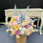 décoration intérieure fleurs artificielles soie rose décoration mariage anniversaire baby shower extérieur floral