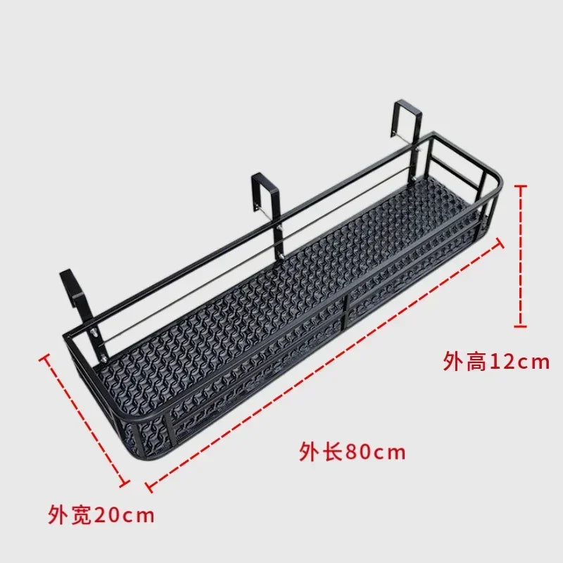 étagère plantes métal noire moderne grille perforations clips