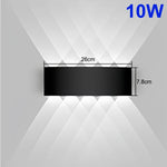 applique murale led noire moderne 3000k 6500k 4w 6w 8w 10w intérieur extérieur