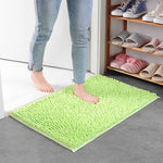 tapis bain chenille moderne gris peluche absorbant durable salle bain