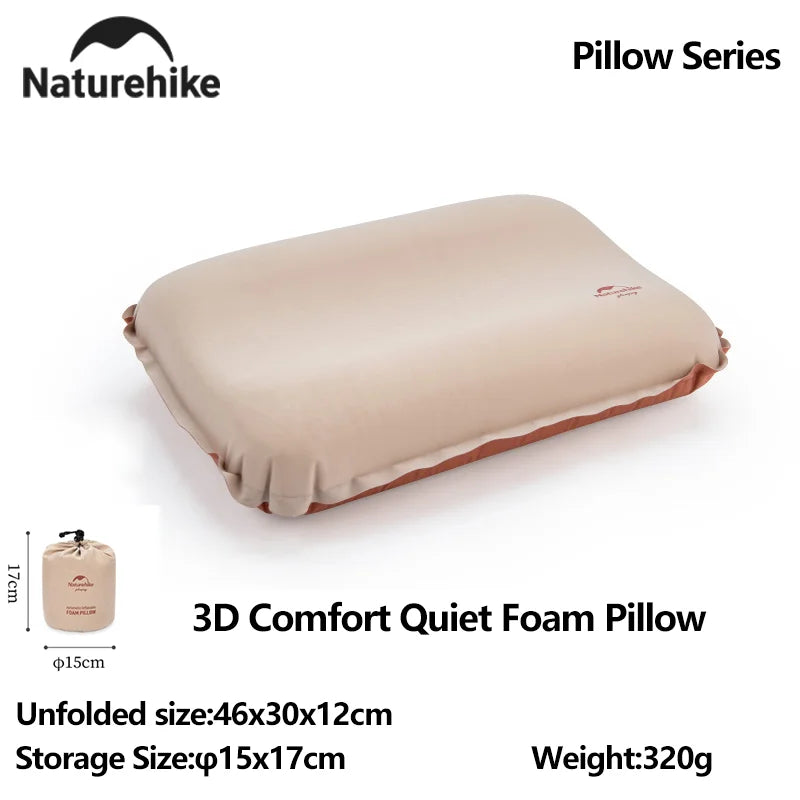 oreiller gonflable camping portable léger confortable sac rangement minimaliste adaptable voyage