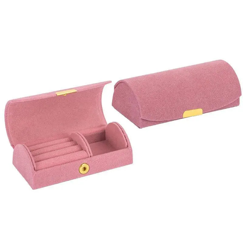boîtes bijoux velours classiques couleurs vert rose gris bleu marine boutons dorés