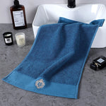 ensemble serviettes bain coton brodé grande serviette visage douche douce absorbante couleur unie