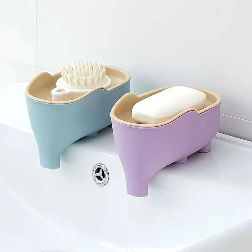 support savon moderne antidérapant plastique vert violet bleu gris plat lisse auto drainant salle