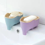 support savon moderne antidérapant plastique vert violet bleu gris plat lisse auto drainant salle