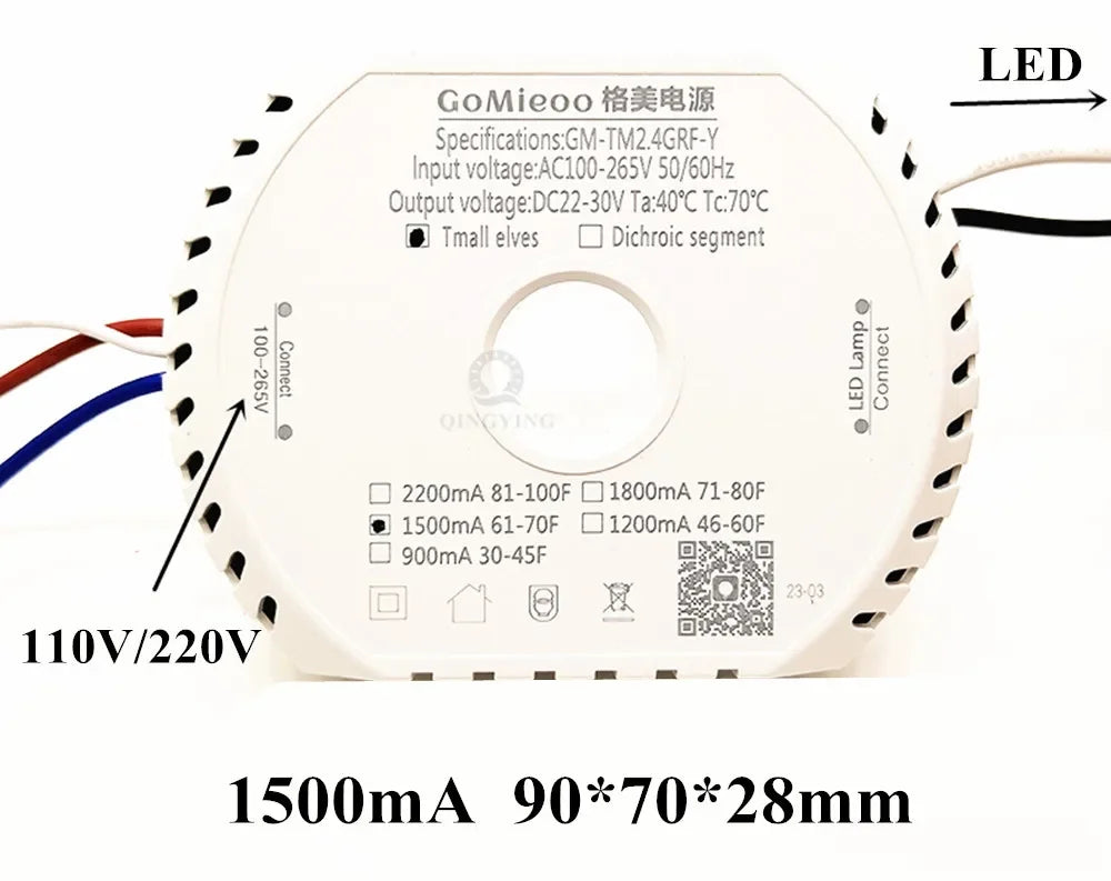 pilote led tension constante 24v 30v 240v ac blanc moderne driver perforations suspension led