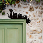 décoration murale chats noirs silhouettes expression faciale ludique minimaliste décoration intérieure animaux expresse