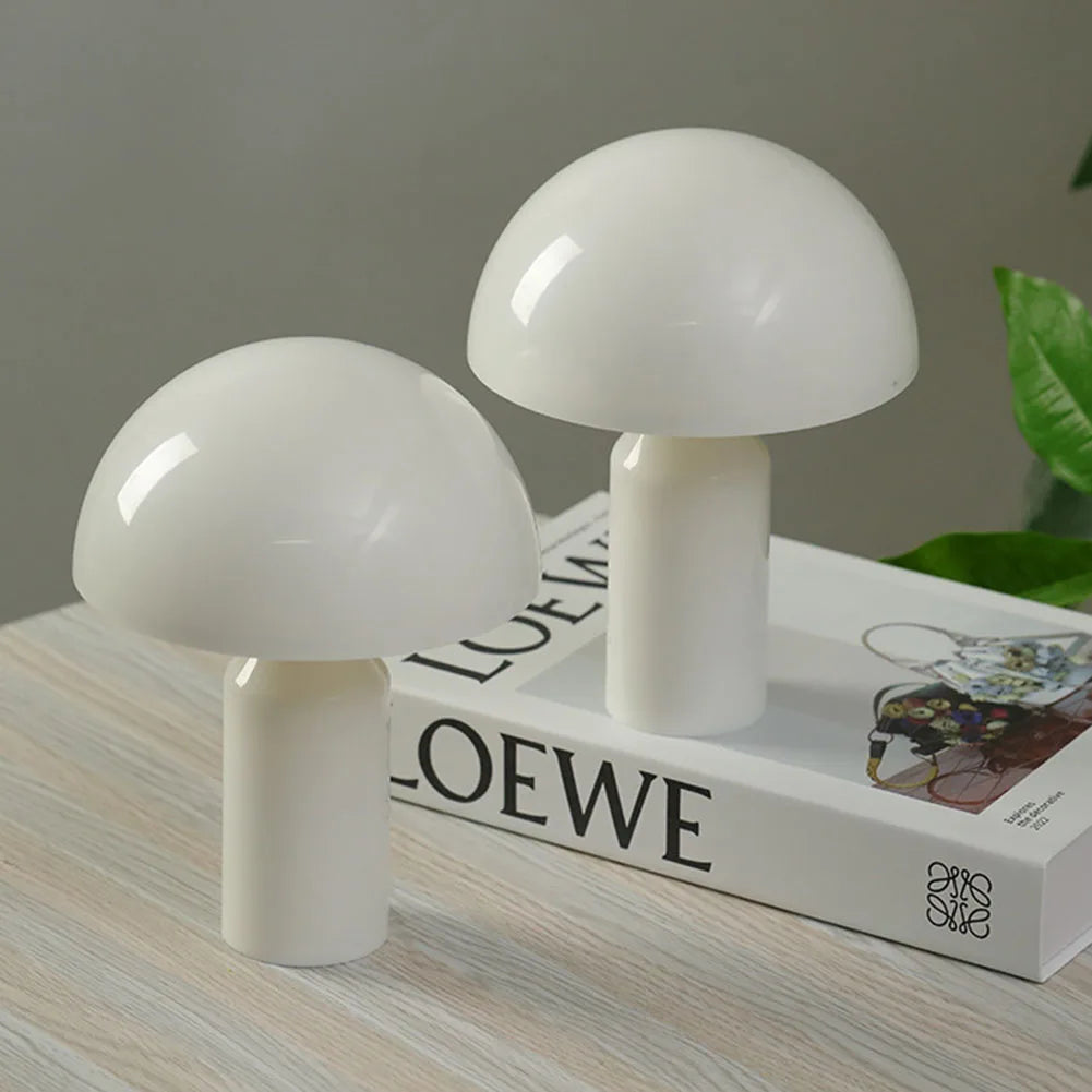 lampe poser moderne minimaliste blanc atmosphère réglable batterie aa décoration chambre veilleuse plastique
