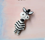 aimants frigo animaux stylisés cartoon éléphant girafe zèbre singe couleurs vives 30 40mm collection