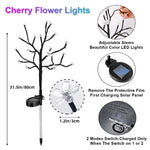 lampe solaire fleurs multicolores moderne decoration exterieure ip65 led abs