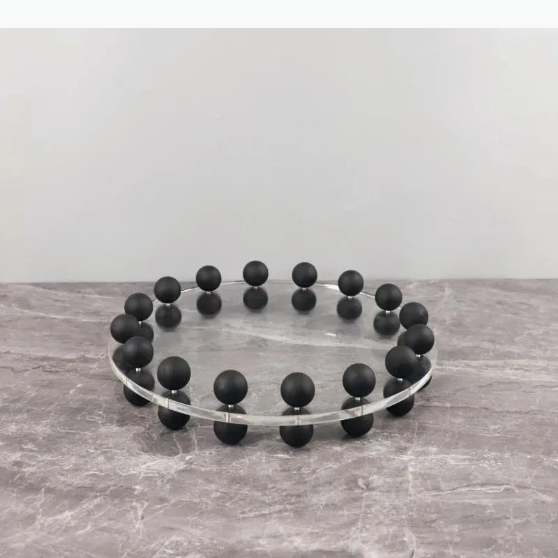 support décoration moderne transparent noires diffuseur parfum bijoux organisation élégante minimalistes