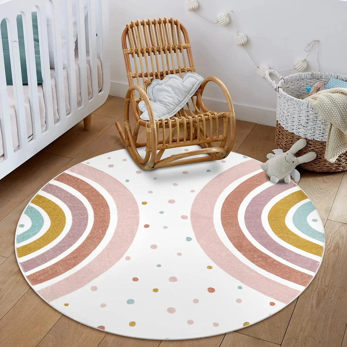 tapis rond moderne coloré antidérapant polygone floral 40x40cm 80x80cm 120x120cm chambre salon enfants adultes