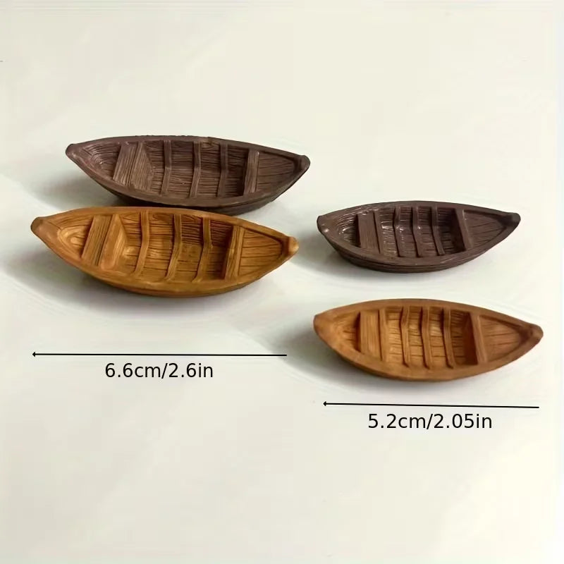 décoration maison rustique miniature bateaux résine figurines DIY jardin fée paysage moderne