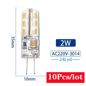 lot 10 ampoules led maïs g4 blanc chaud salon luminaire moderne