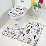 tapis toilette multicolore motifs animaux modernes adhésifs salle bain couvre siège deux sols