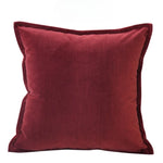 housses coussins décoratifs velours polyester carrés rouges contemporains lit chaise voiture adhésives simples