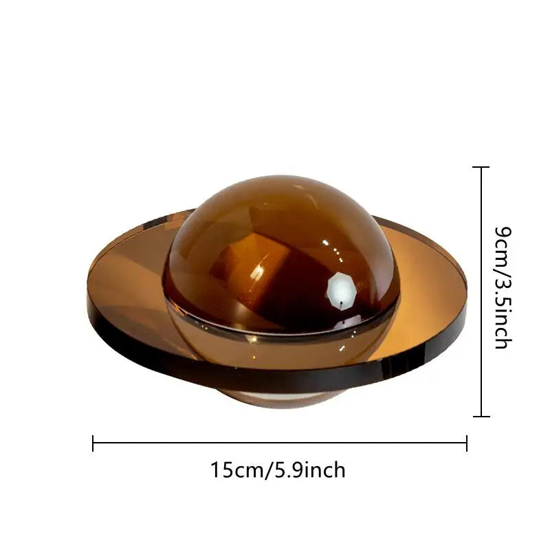 décoration transparente boule cristal marron clair moderne minimaliste lisse