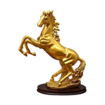 statuette cheval doré ornée strass art déco maison feng shui cadeau anniversaire noël pâques