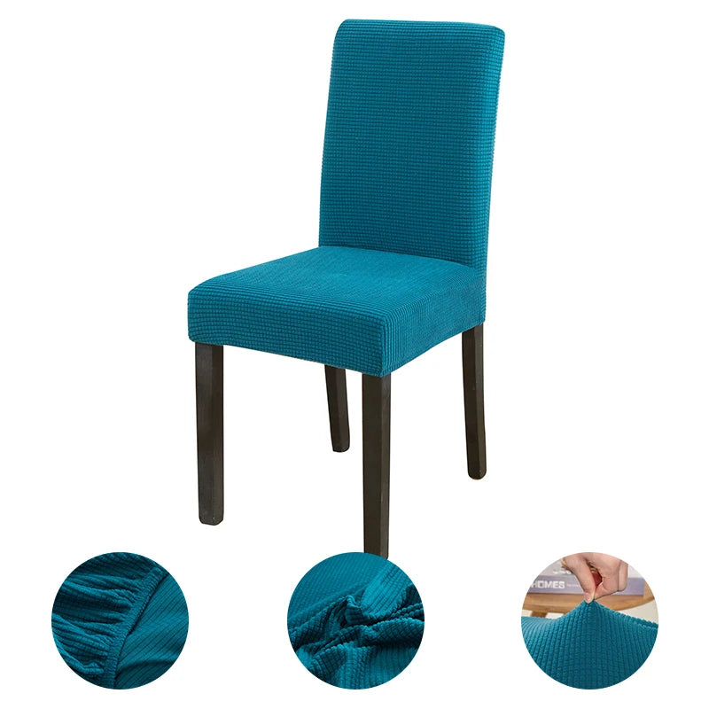 housses chaise jacquard moderne vert gris marron bleu tissu élasthanne polyester universal sizes 45