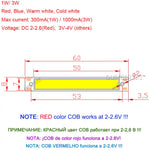 LED COB 60mm blanc chaud froid bleu rouge 120° modernes 50000h
