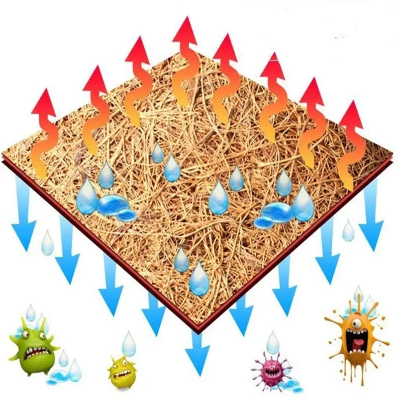tapis coco naturel tapisserie fibre lézard tortue gecko terrarium décoration animal brun clair rustic