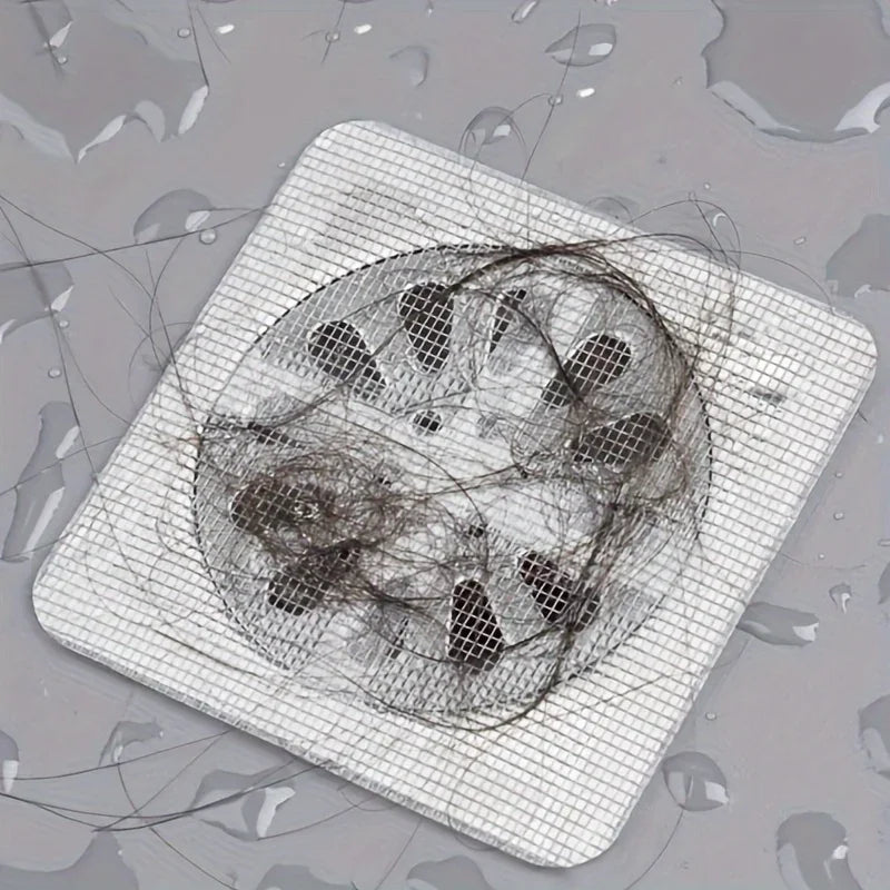 filtres drains salle bain douche blanc argenté maille fine adhésif translucides utilitaires fonctionnels