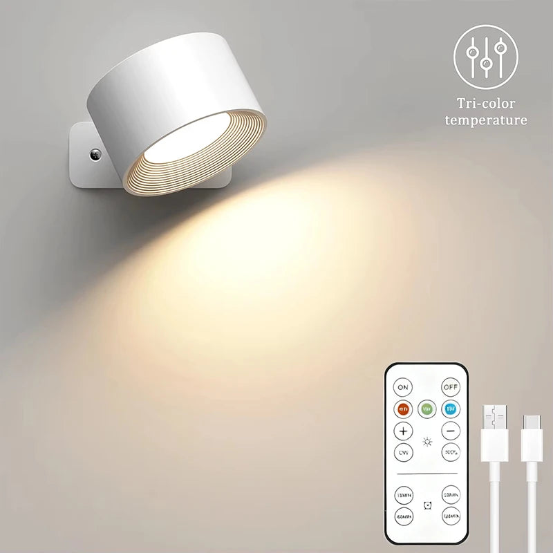 lampes murales led rechargeables télécommande moderne noir blanc minimaliste