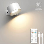 lampes murales led rechargeables télécommande moderne noir blanc minimaliste