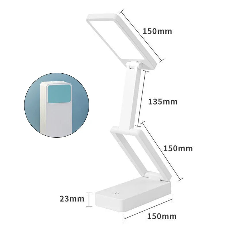 lampe table pliable moderne blanc plissé led rechargeable port usb.toucher interrupteur