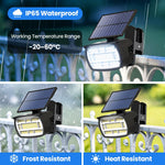 projecteur solaire led clippon 136led 48led ip65 moderne extérieur jardin clôture campingurgence