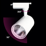 éclairage rail spot lumineux led noir blanc moderne télécommande 16 couleurs acier poli.gca