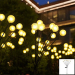 guirlande lumineuse solaire pissenlit blanc moderne extérieur ip65 inoxydable piquet jardin festive