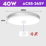 Lampe détecteur mouvement blanc moderne surface 20w 30w led économique