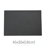tapis bar noir perforé moderne antidérapant résistant chaleur drainage barista cocktail 45x30cm