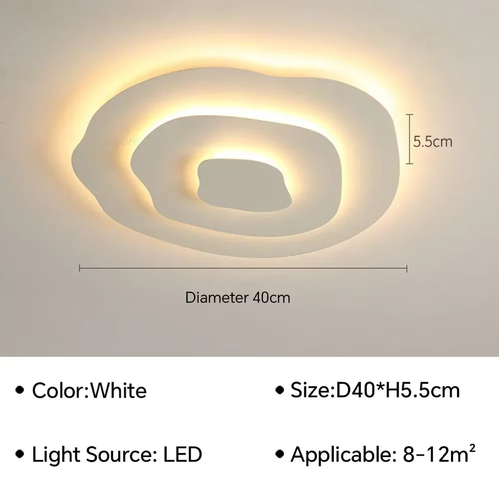 plafonnier led ultra mince spirale moderne nordique lumière blanc salon chambre