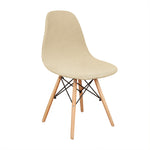 chaise scandinave velours beige moderne mariage banquet houssable réglable pieds bois structure métallique