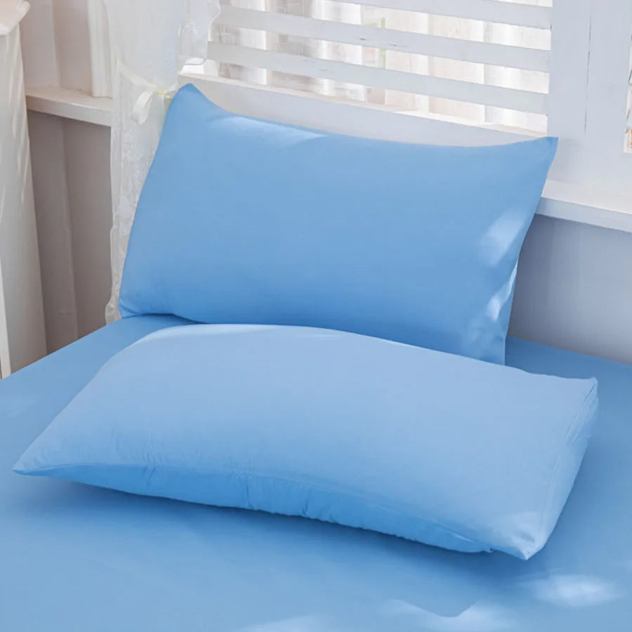 taies d'oreiller polyester non toxiques gris bleu blanc violet solides modernes hospitalières maison respectueuses