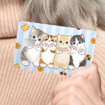 sticker carte crédit dessin animé chats biscuits mofusand waterproo