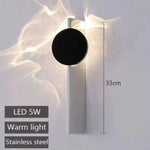 lampe murale moderne minimaliste led noir argenté éclairage quotidien fixée mur artistique