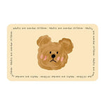 autocollant murale motif chien ours mignon texte have good dog beige rose