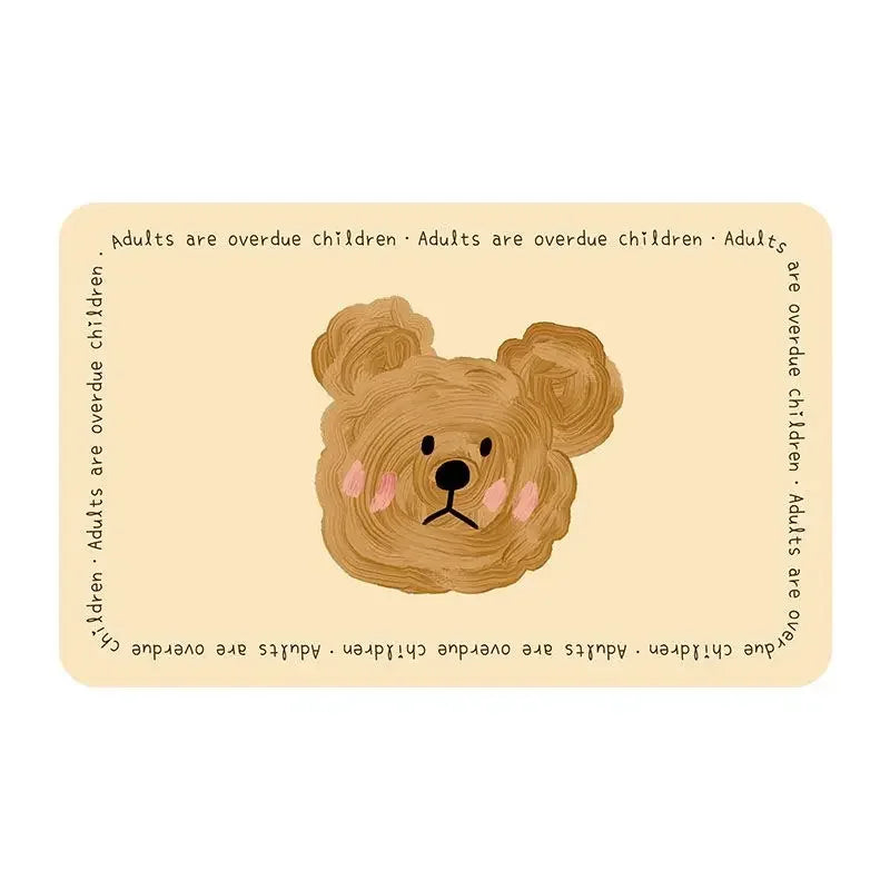 autocollant murale motif chien ours mignon texte have good dog beige rose