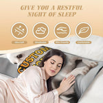 coussin personnalisable photo chien blanc gris moderne 100 polyester zip invisible 50x137cm
