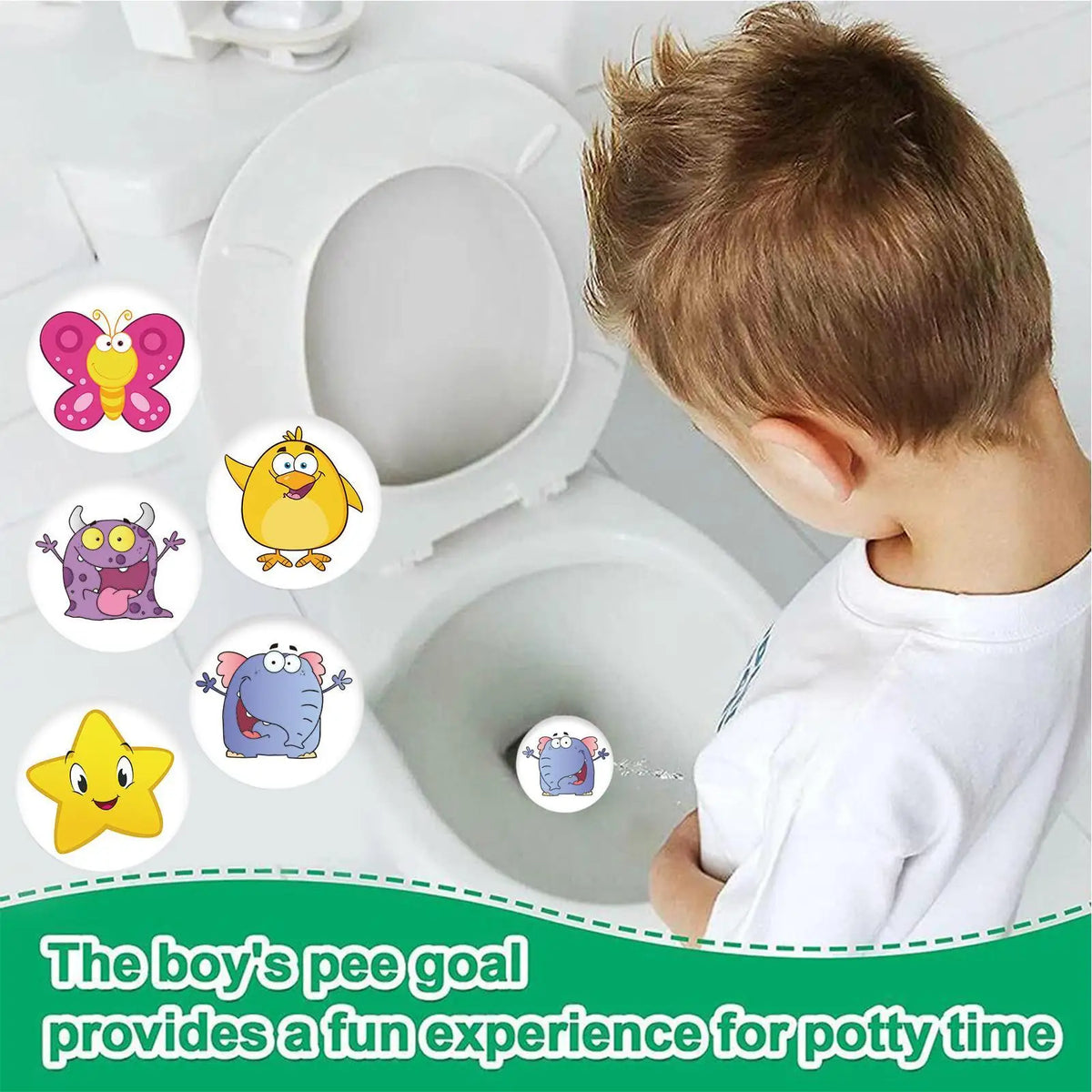 stickers magnétiques multicolores dessins animés cartoon oiseau papillon monstre étoile dinosaure toilette enfantsFORMATION