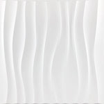 décoration murale panneau 3d blanc triangles géométriques moderne imperméable résistant humidité 30x30cm