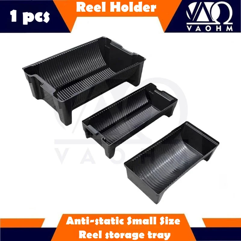 conteneur rangement bobine plastique noir ondulé surface intérieure industrielle utilitaire sd antistatique