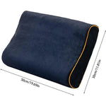 coussin bleu uni doux moderne taille 50x30cm zip caché confortable chambre coucher