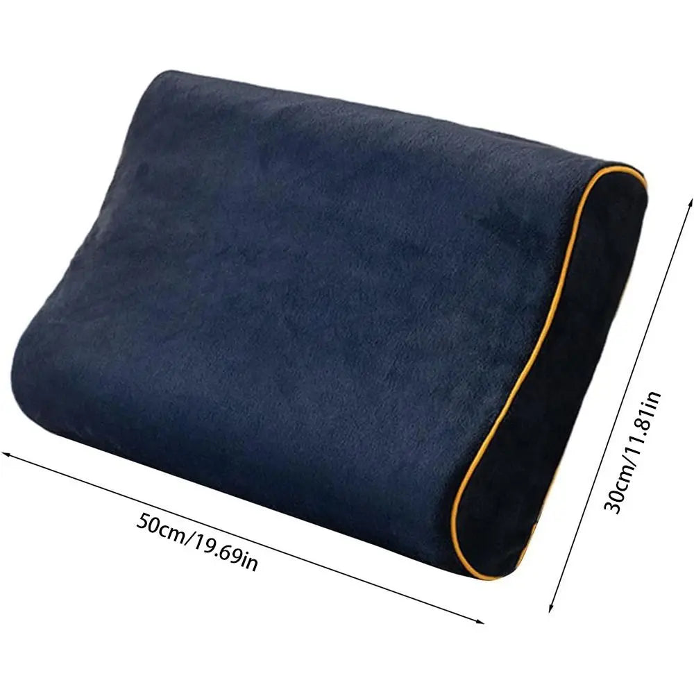 coussin bleu uni doux moderne taille 50x30cm zip caché confortable chambre coucher