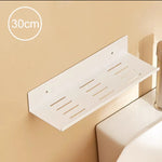 étagère murale noire adhésive aluminium moderne salle bain 20cm 30cm 40cm 50cm cosmétiques brosses